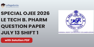Special OJEE 2026 LE Tech B. Pharm Question Paper: Download Answer Key with Solutions